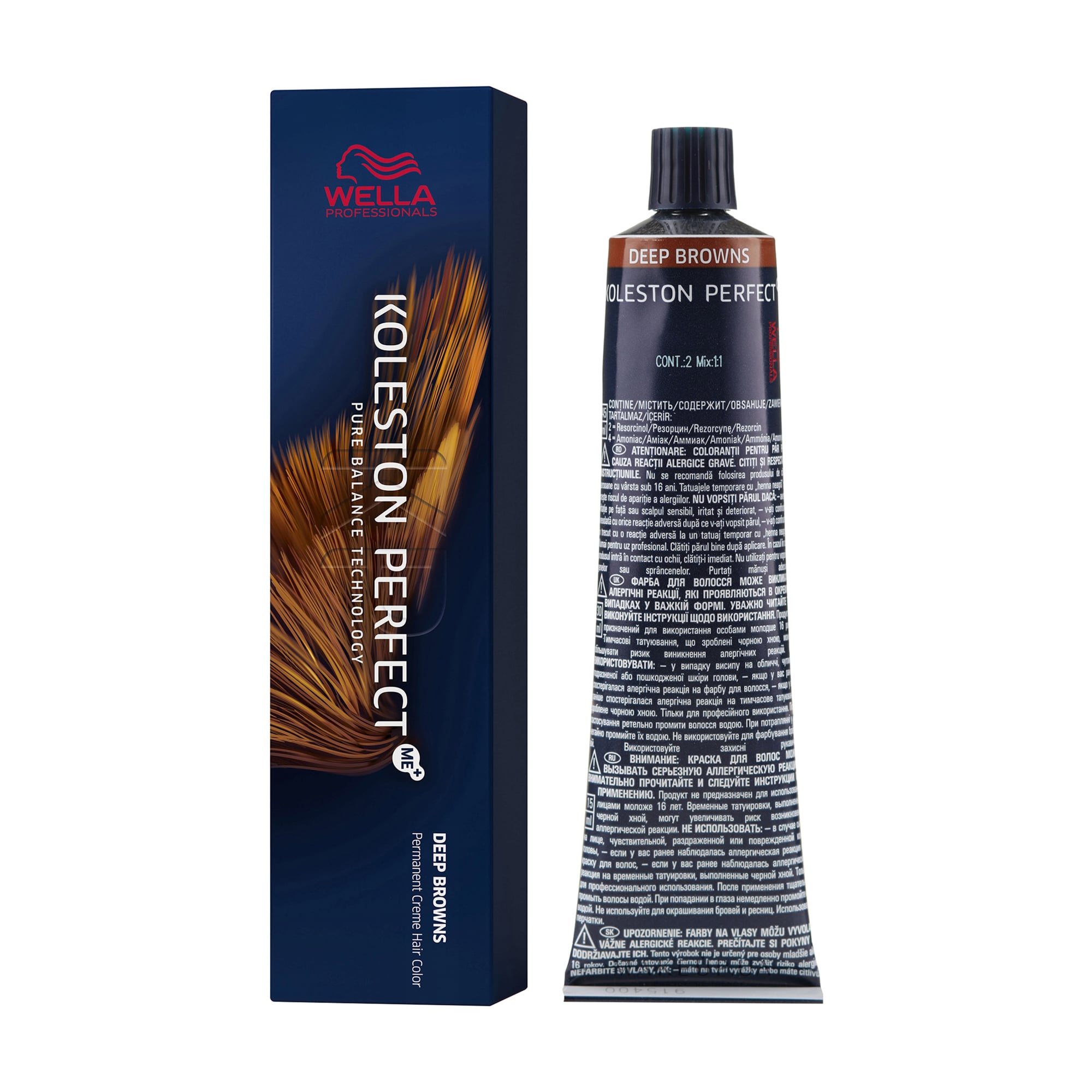 Стійка крем-фарба для волосся Wella Professionals Koleston Perfect Deep Browns, 4/77-коричневий інтенсивний, 60 мл